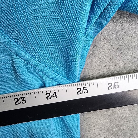 Mens Blue Adidas Polo Shirt 100% Polyester Short Sleeve Size XL - Picture 6 of 8